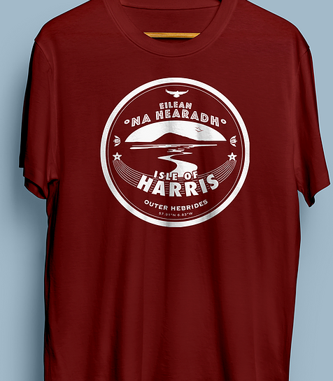 Men's Deep Red Eilean na Hearadh T-shirt